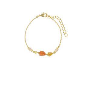 MULTICOLOR FACETED GOLD-PLATED MINI CRYSTAL BRACELET
