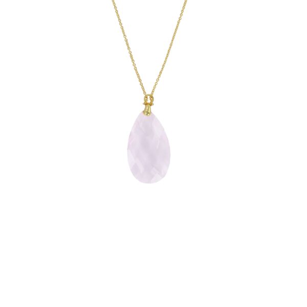 COLLAR LAGRIMA CRISTAL CON CADENA REGULABLE