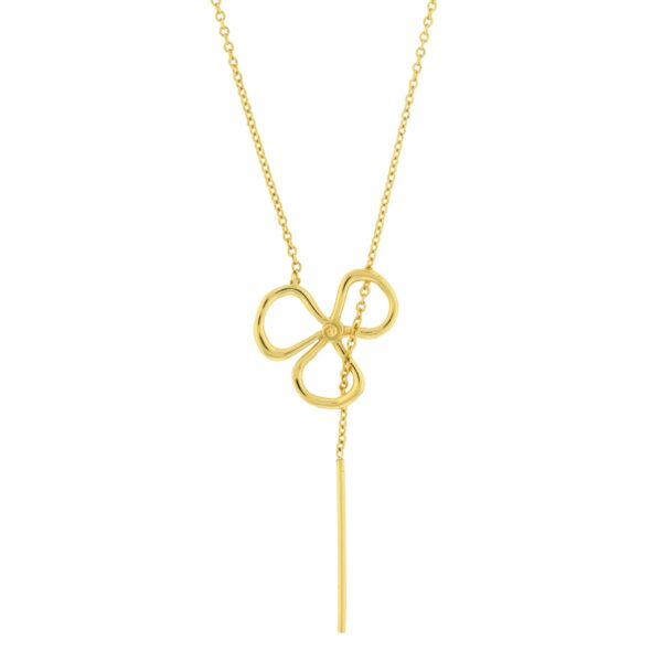 COLLAR DORADO CHAPADO ORO TREBOL 50 CM