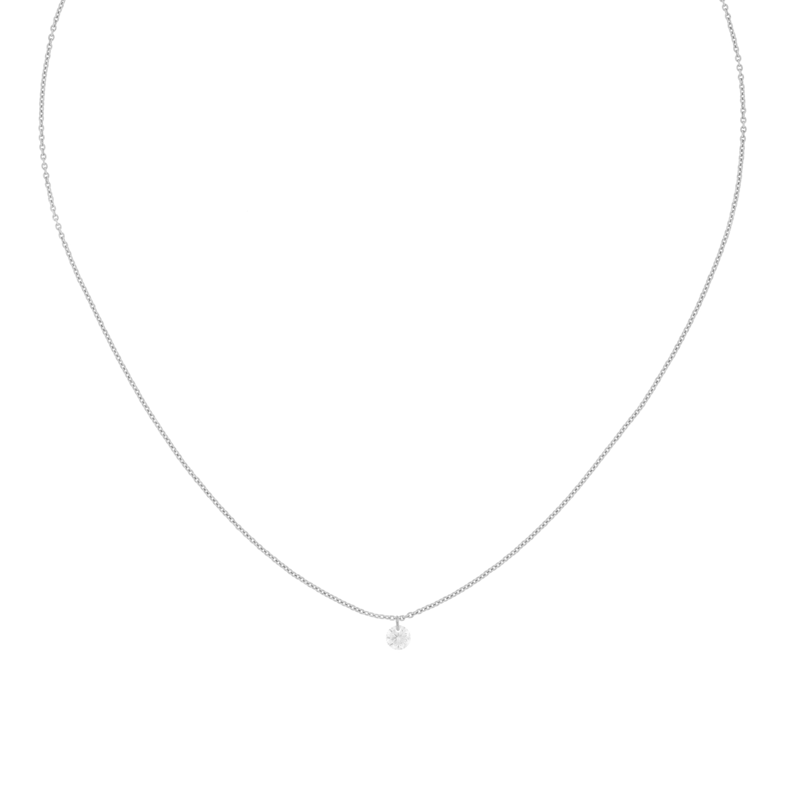 COLLAR PLATEADO COLECCIÓN MINIMAL COLLAR DOBLE Y CIRCONITA C