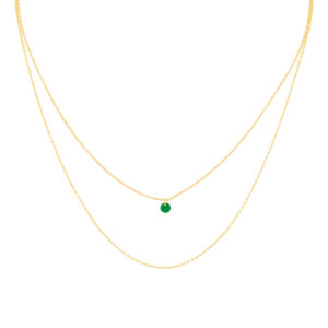 GREEN COLLAR COLLAR COLLECTION MINIMAL CIRCONITA gold plated