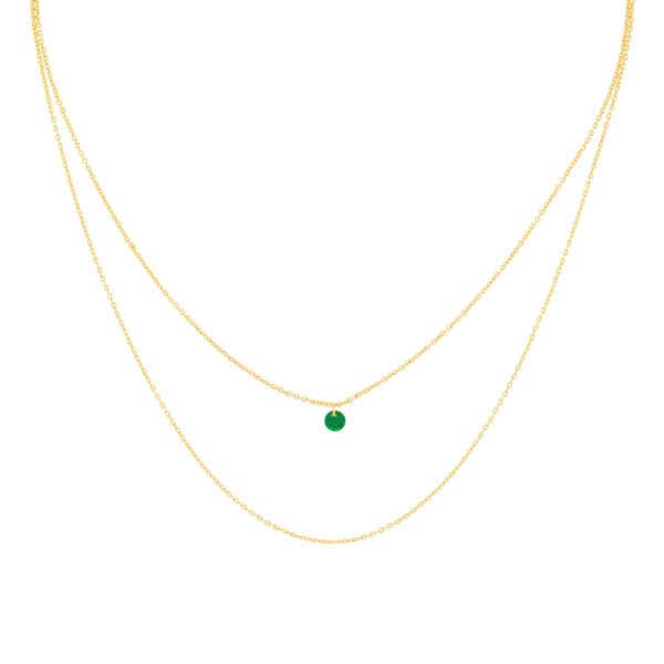 GREEN COLLAR COLLAR COLLECTION MINIMAL CIRCONITA gold plated
