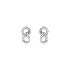 DOUBLE RHODIUM EARRING BARBADA COLLECTION
