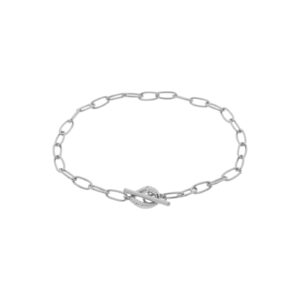 PULSERA PLATEADA ACABADA EN RODIO COLECCION BARBADA