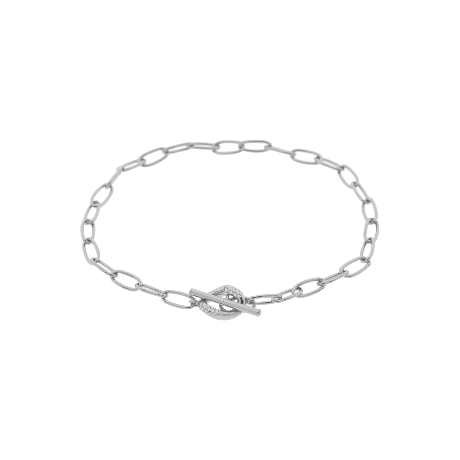 PULSERA PLATEADA ACABADA EN RODIO COLECCION BARBADA