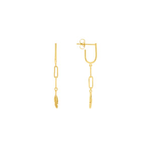 Pendiente dorado Colección Hojita Chapado Oro