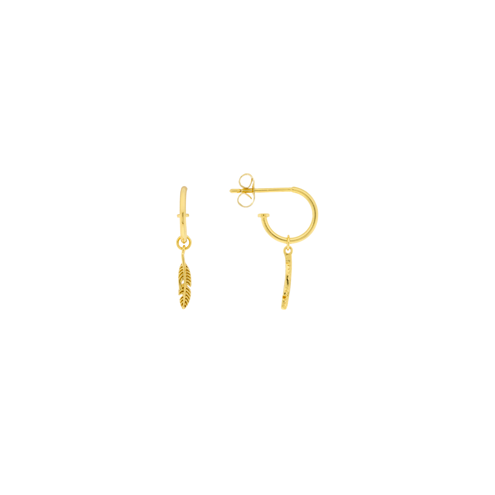 PENDIENTE CHAPADO ORO COLECCION GOTA