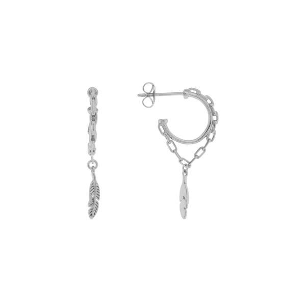 SILVER COLLECTION EARRING RHODIUM PLATED Hojita