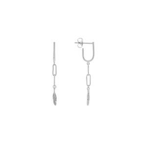 SILVER COLLECTION EARRING RHODIUM PLATED Hojita
