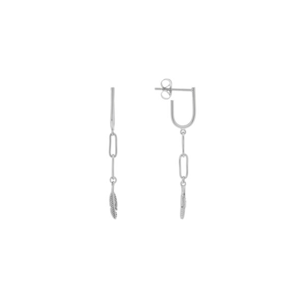 SILVER COLLECTION EARRING RHODIUM PLATED Hojita