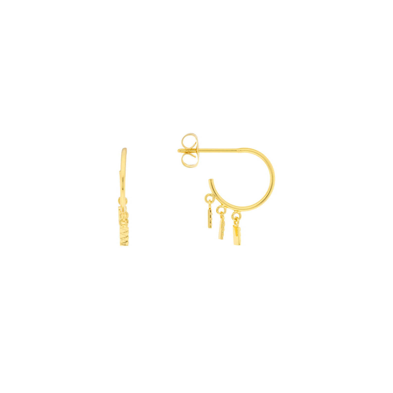 PENDIENTE DORADO COLECCIÓN TIN KLIN CHAPADO ORO