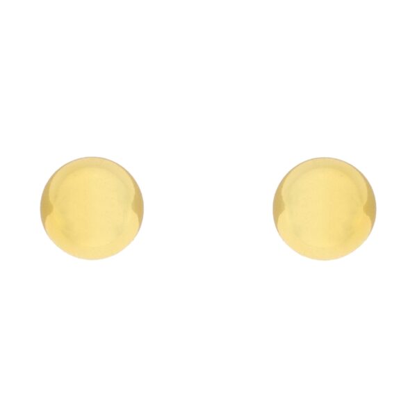 PENDIENTE DORADO BOLITA 7MM CHAPADO ORO