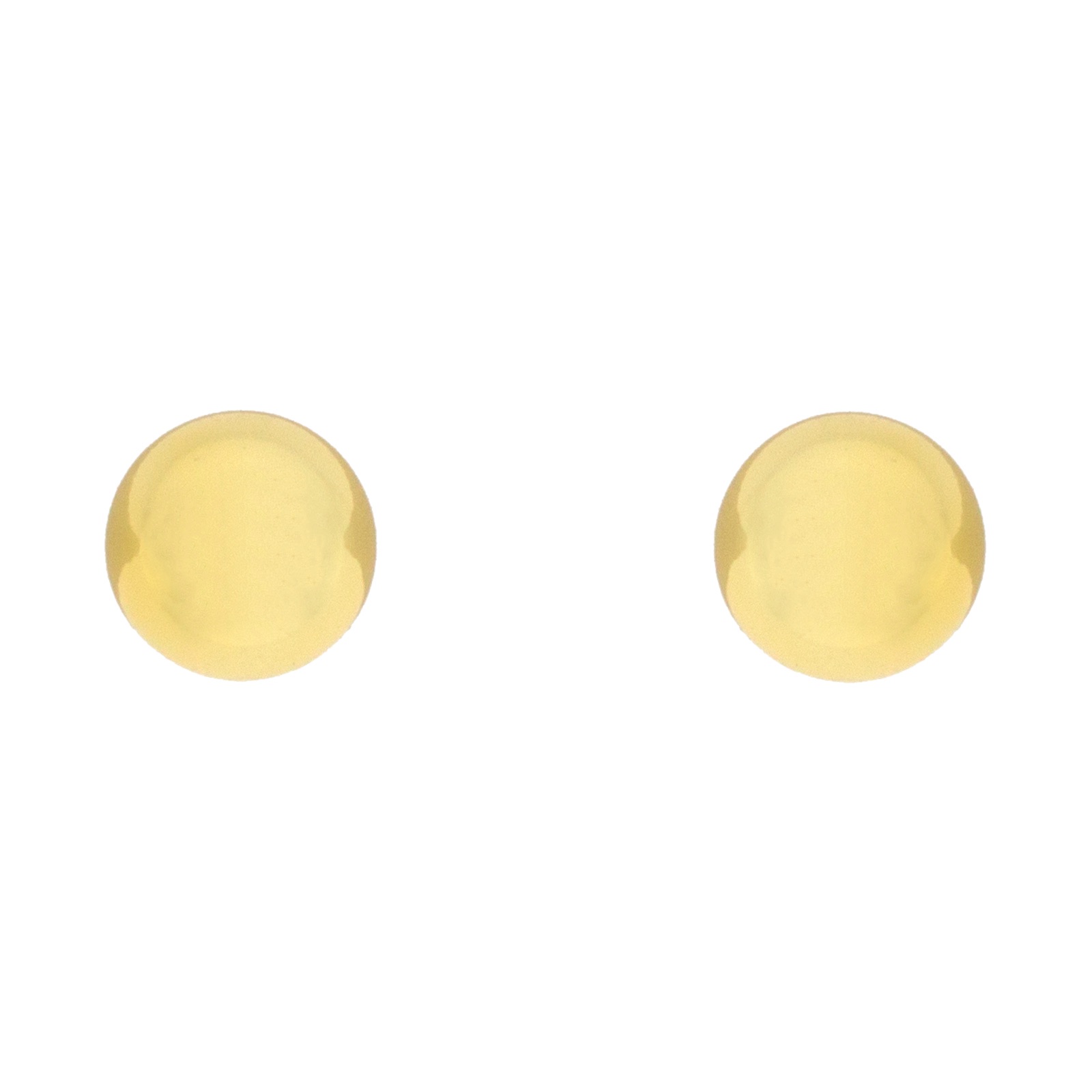 PENDIENTE DORADO BOLITA 7MM CHAPADO ORO