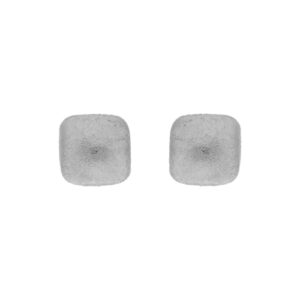 HANDMADE RHODIUM-PLATED 5MM BALL SILVER EARRING