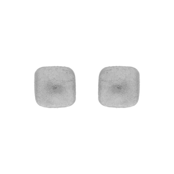 PENDIENTE PLATEADO BOLA 5MM CHAPADO RODIO ARTESANAL