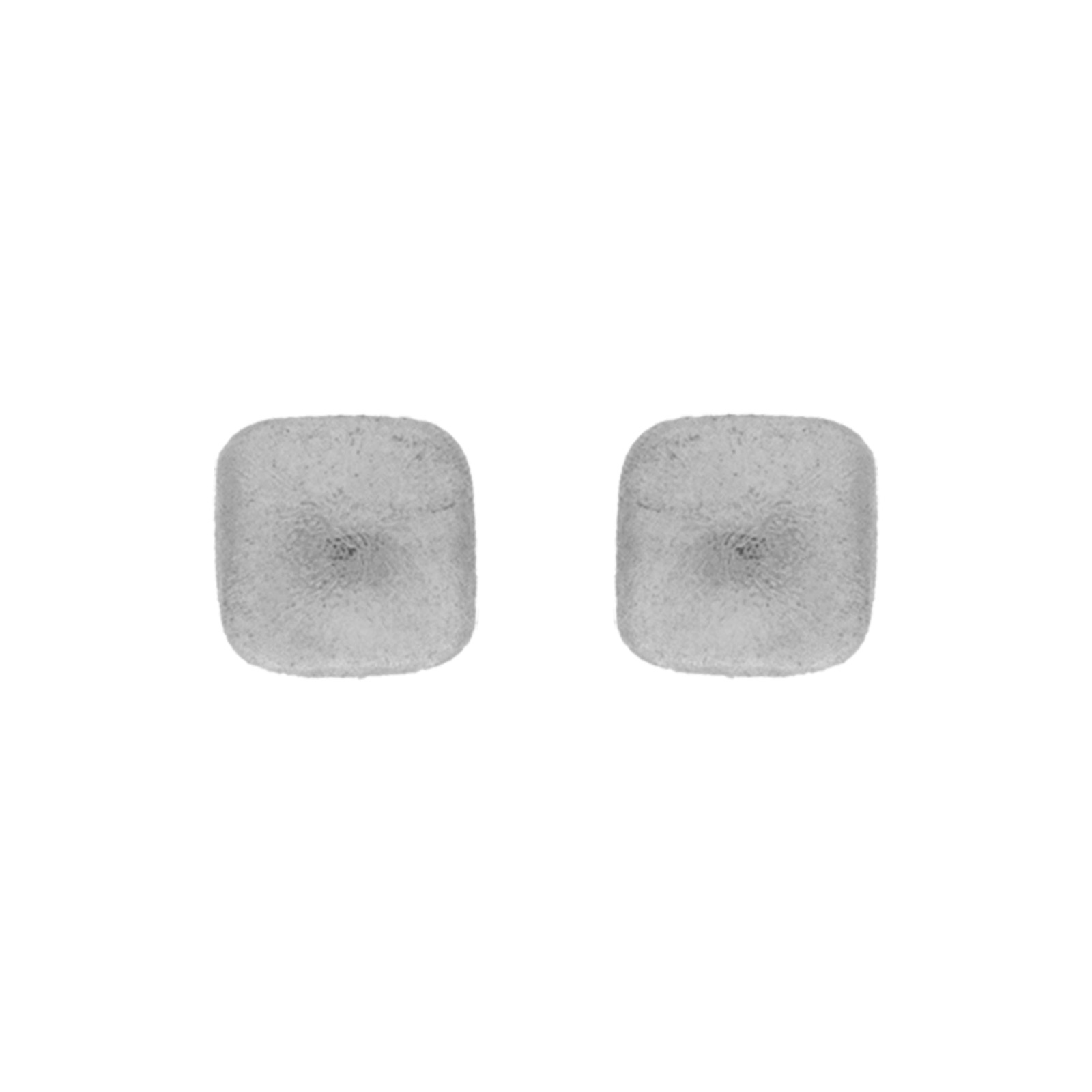 PENDIENTE PLATEADO BOLA 5MM CHAPADO RODIO ARTESANAL