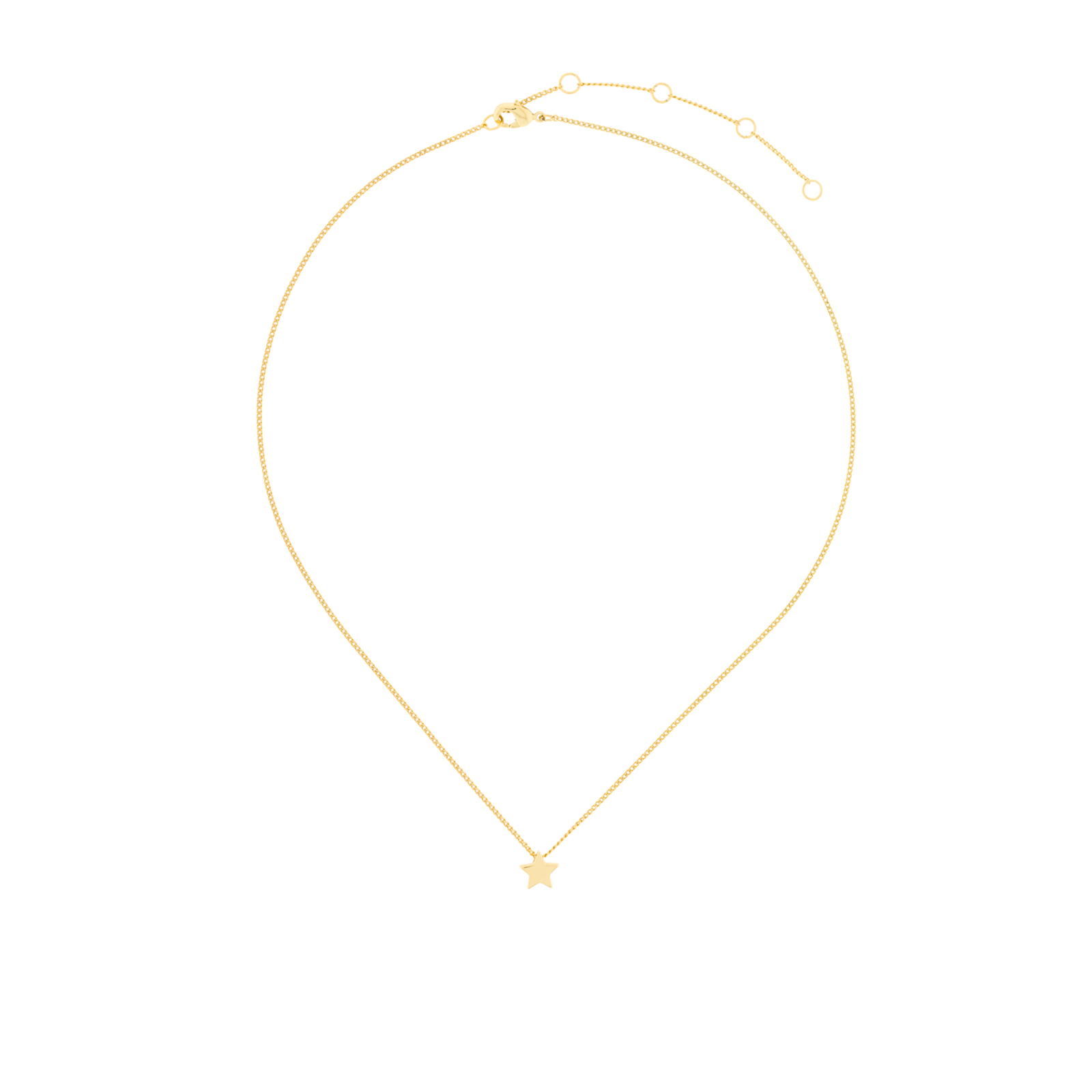 COLLAR CON ESTRELLA CHAPADO ORO