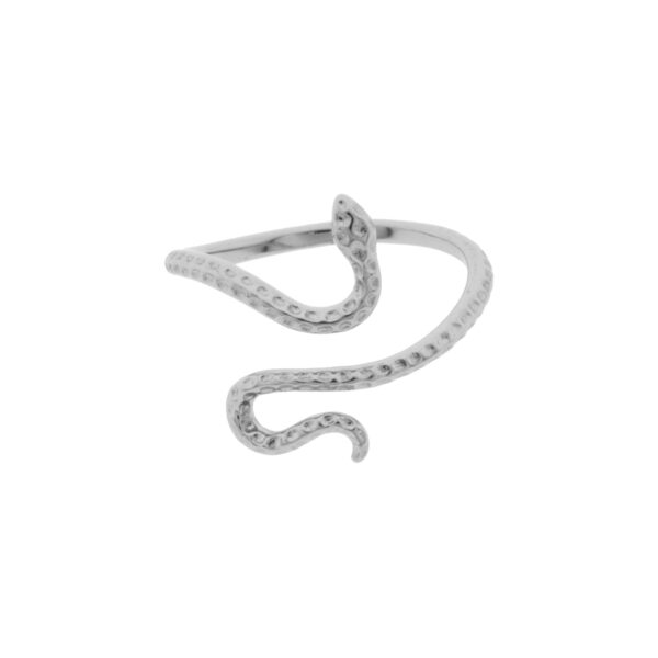 ANILLO TALLA UNIVERSAL DE SERPIENTE RODIADO