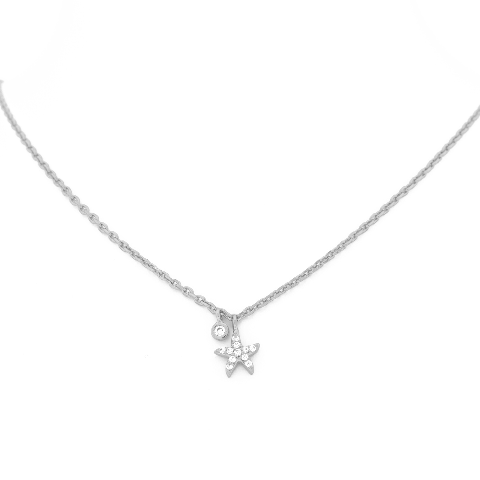 Colección estrellas con circontitas acabado rodio