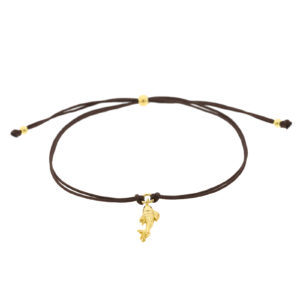 Sea collection adjustable bracelet with Gold plated pendant