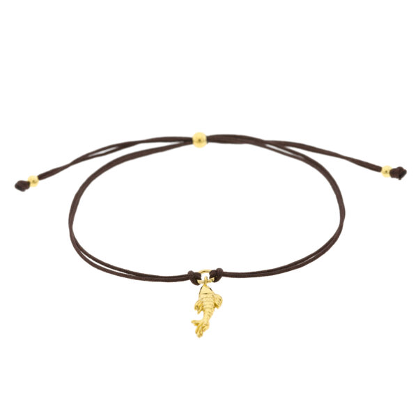 Colección mar Pulsera regulable con colgante chapado oro