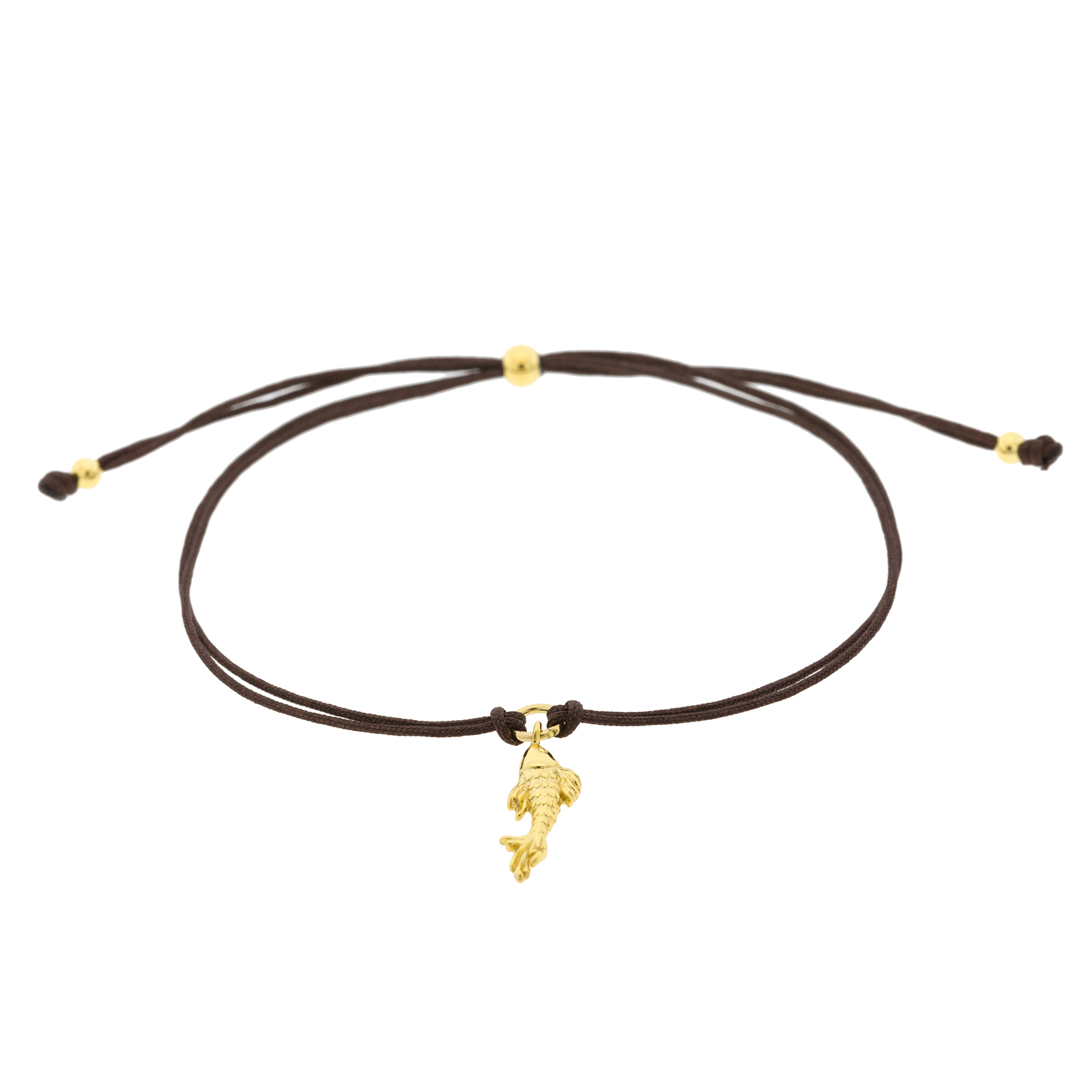 Colección mar Pulsera regulable con colgante chapado oro