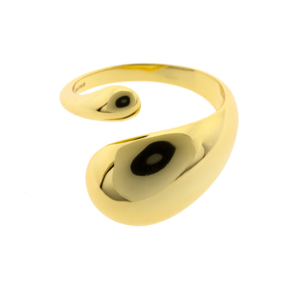 Colección curva Anillo universal chapado oro