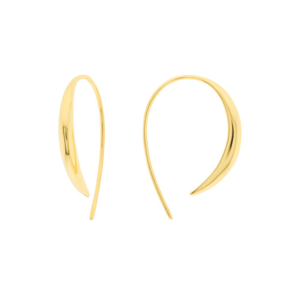 Colección curva Pendiente dorado chapado oro