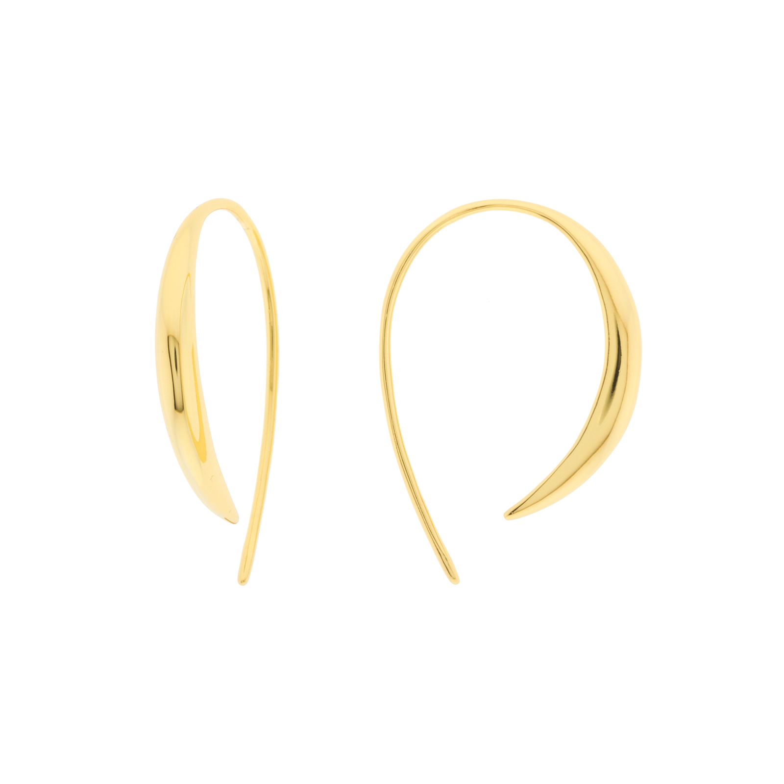 Colección curva Pendiente dorado chapado oro