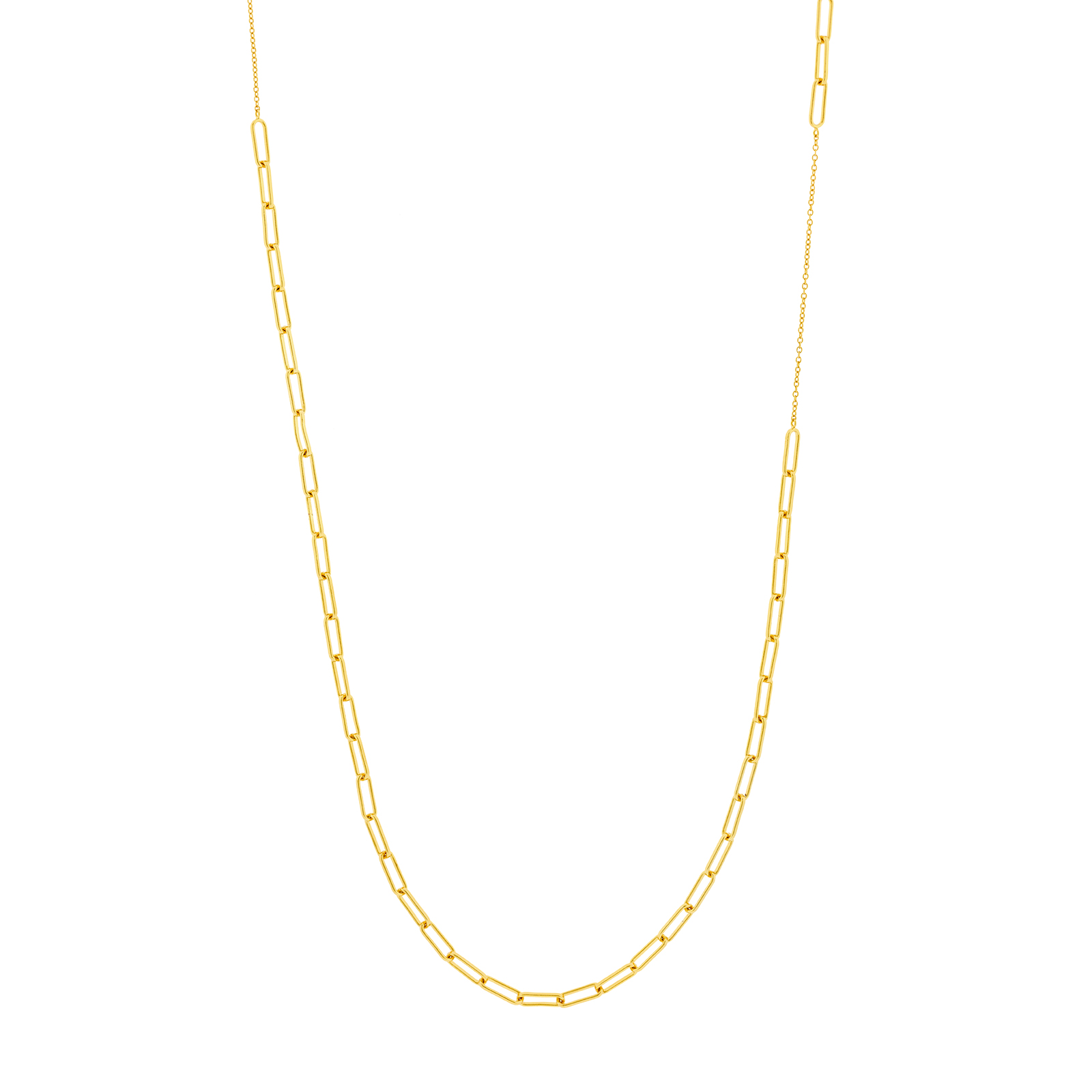 Collar largo elegant chapado oro 90+7cm