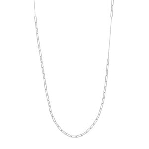 Long elegant rodiated necklace 90 + 7cm