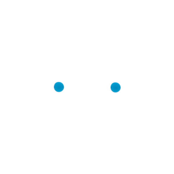 3.5mm ball earring with turquoise enamel