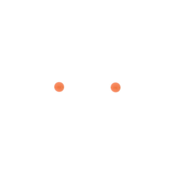 3.5mm ball earring with orange enamel