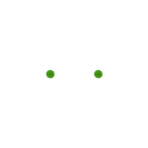Pendiente de bola 3'5mm con esmalte verde