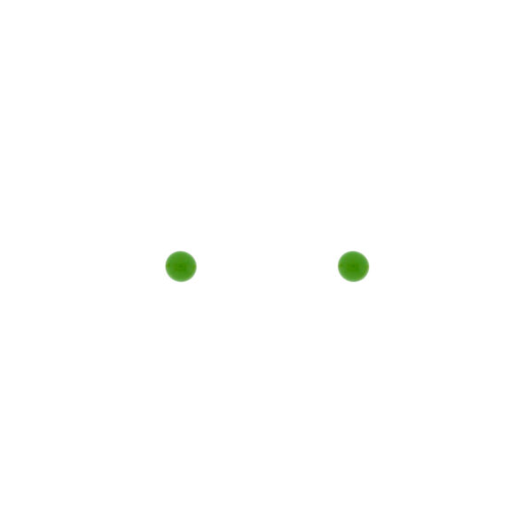 3.5mm ball earring with green enamel