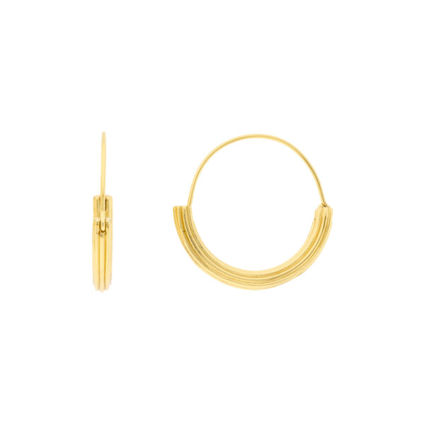 Aro cerrado de 30mm chapado en oro