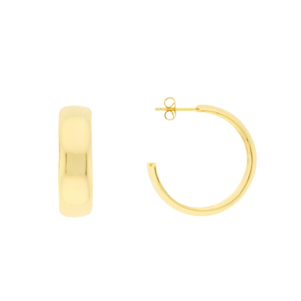 Smooth ring 9mm thick 30mm diameter gold plated