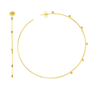 Extra Large 70mm Hoop with Multicolor Zirconia