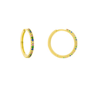15mm Closed Hoop with Multicolor Zirconia