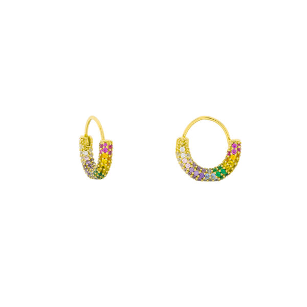 ARO BARCA DE 8.5MM CON CIRCONITAS MULTICOLOR