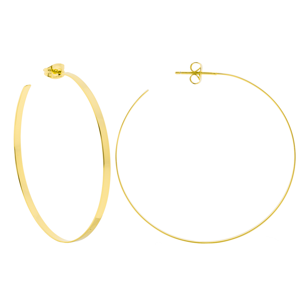 ARO FINO PLANO 50MM CHAPADO ORO