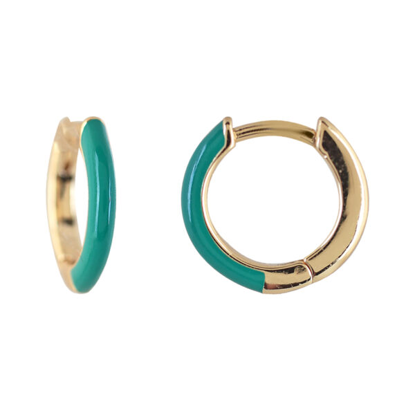 ARO VERDE ESMALTADO Y CHAPADO EN ORO