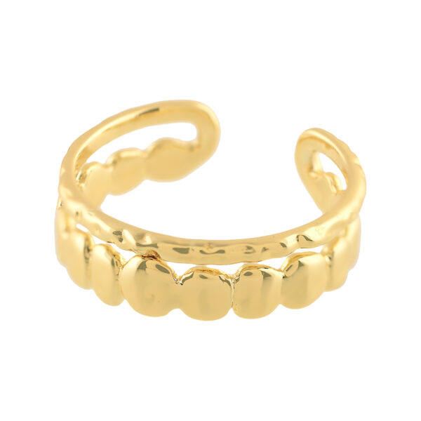 SMOOTH RING 2 WAYS UNIVERSAL SIZE GOLD PLATED
