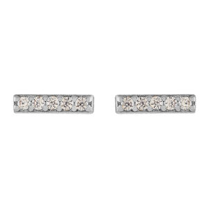 BAR EARRING WITH 3 ZIRCONIA