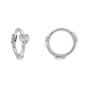 CLOSED RING WITH EMBOSSED HEART
