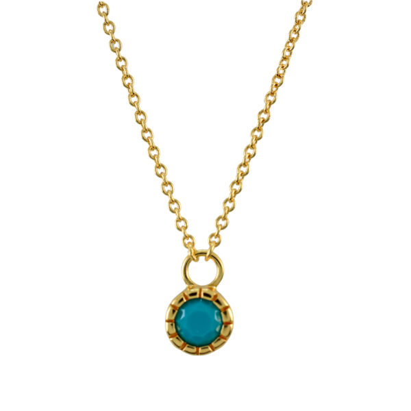 COLLAR CON COLGANTE REDONDO Y CIRCONITA