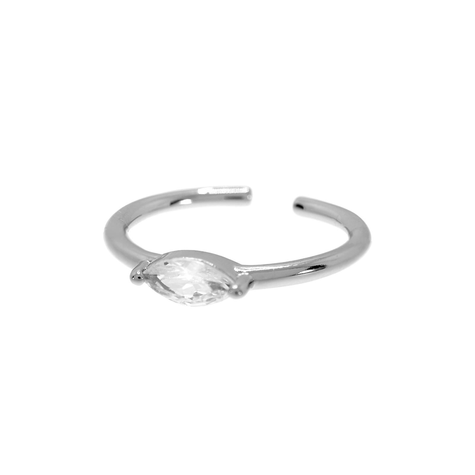 UNIVERSAL RING WITH OVAL ZIRCONIA