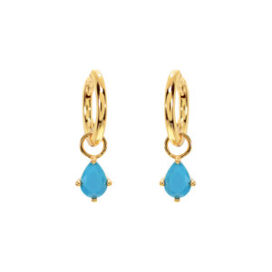 10MM HOOP WITH ZIRCONIA DROP