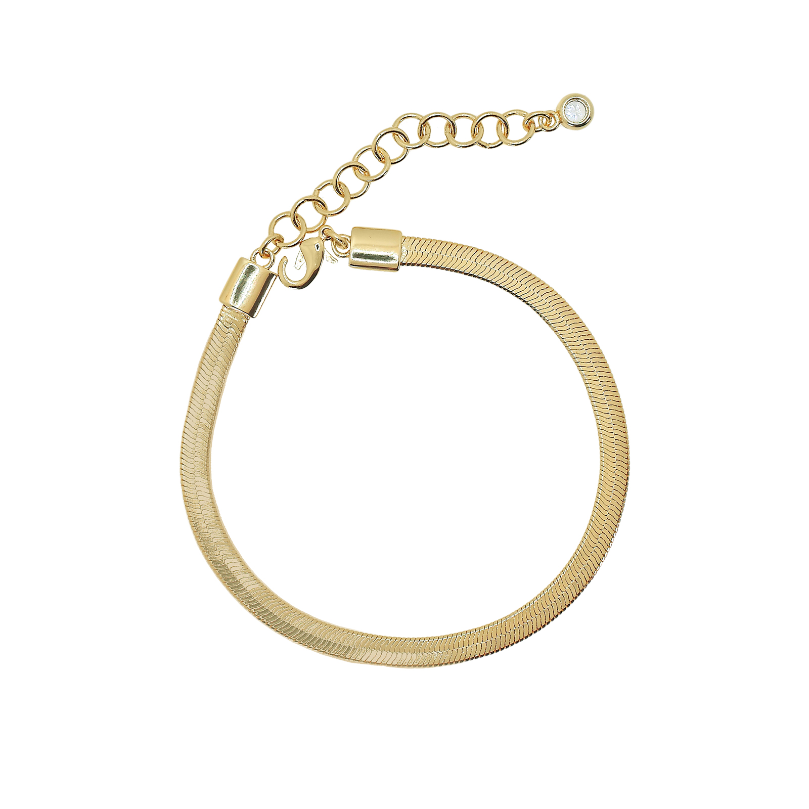 PULSERA DE MALLA DE 4MM CON 16+3CM Y CIRCONITA