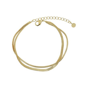 DOUBLE MESH BRACELET WITH 16+3CM